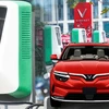 A charging station of VinFast in Hanoi. (Photo courtesy of cartimes.vn)