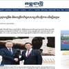 An article on the talks between Vietnamese President To Lam and Cambodian PM Hun Manet on Kampuchea Thmey Daily. (Photo: Screenshot)