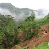 Landslide in the northern mountainous province of Ha Giang. (Photo: VNA)