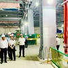A working delegation of Hai Phong Economic Zone Authority inspect the progress of the LG Innotek Hai Phong factory project -Phase III in Trang Due industrial park. (Photo: haiphong.gov.vn)