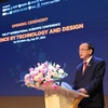 Prof. Nguyen Dong Phong, Chairman of the University of Economics HCM City Council, delivers the opening speech at the Resilience by Technology and Design 2024 international scientific conference held in HCM City on July 15. (Photo: VNA)
