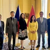 Deputy Minister of Foreign Affairs Le Thi Thu Hang ( third, from right) and Katerina Sequensova, Director General of Section of Non-European Countries, Economic and Development Cooperation at the Ministry of Foreign Affairs (third, from left). (Photo: VNA)