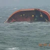 the capsized MT Terra Nova oil tanker off Manila Bay on July 25 (Photo: MSN/VNA)
