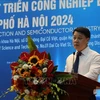 Nguyen Tran Quang, Deputy Director of the Hanoi Investment, Trade and Tourism Promotion Centre, speaks at the event (Photo: VNA)