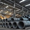 Hot rolled coils in storage at a facility in the northern province of Ha Nam. (Photo: VNA)