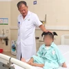 The 7-year-old patient's body adapts to the new heart only one week after the heart transplant. (Photo courtesy of the Vietnam - Germany Friendship Hospital)