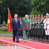 President To Lam hosts a red-carpet welcome ceremony for President of Timor-Leste José Ramos-Horta. (Photo: VNA)