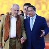 Vietnamese Prime Minister Pham Minh Chinh (R) and visiting Timor-Leste President Jose Ramos-Horta at their meeting in Hanoi on August 2. (Photo: VNA)