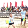 Vietnamese players compete in the National Beach Tennis Championship 2024 in Thanh Hoa province. (Photos of VTF) 