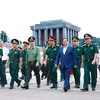 Prime Minister Pham Minh Chinh inspects the outcomes of the periodic maintenance of the Mausoleum of President Ho Chi Minh on August 12. (Photo: VNA)