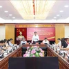 At the press briefing held in Hanoi to announce the outcomes of the 28th meeting of the Central Steering Committee for Prevention and Control of Corruption and Negative Phenomena (Photo: VNA)