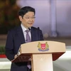 Singapore's Prime Minister Lawrence Wong delivering a speech at his inauguration ceremony on May 15, 2024, in Singapore. (Photo: Xinhua/VNA)