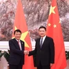 Vietnamese Minister of Public Security Sen. Lieut. Gen. Luong Tam Quang (L) and his Chinese counterpart Wang Xiaohong (Photo: VNA)