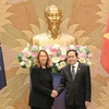 NA Chairman Tran Thanh Man (R) and President of the Australian Senate Sue Lines at a meeting in Hanoi on July, 24, 2024. (Photo: VNA)