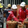 A team of engineers is inspecting and maintaining equipment at the Nhon Trach 2 power plant. (Photo: VNA) 