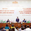 At the press conference announcing the results of the 8th extraordinary session of the 15th NA on August 26. (Photo: VNA)