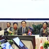 Lao Prime Minister Sonexay Siphandone speaks at the third ASEAN Women Leaders' Summit. (Photo: VNA)