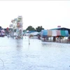 An entertainment zone for kids in Vientiane is inundated due to heavy rains. (Photo: VNA)