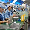 Workers at Canon Electronics Factory in Pho Noi A Industrial Park in the northern province of Hung Yen. (Photo: VNA) 