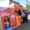 Customers at Movitel's branch in Matola province of Mozambique. (Photo: VNA)