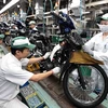 A motorcycle production line at Honda's Phuc Yen factory in Vinh Phuc. (Photo: VNA)