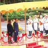 Party General Secretary and State President To Lam hosts an official welcome ceremony for visiting Mozambican President Filipe Jacinto Nyusi in Hanoi on September 9 (Photo: VNA)