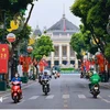 Hanoi's downtown area on the occasion of National Day. (Photo: VNA)