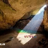 Inside Son Doong cave in the central province of Quang Binh, the largest cave in the world. (Photo: VNA)