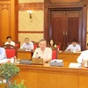 Party General Secretary and State President To Lam (centre) speaks at the Politburo meeting in Hanoi on September 13. (Photo: VNA)