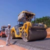 Construction of the Quang Ngai – Hoai Nhon section of the North-South Expressway (Photo: VietnamPlus)