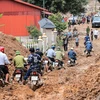 Many roads in Lao Cai province severely damaged and eroded due to floods. (Photo: VNA) 