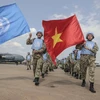 On October 2, 2018, the first 30 Vietnamese medical staff arrive in South Sudan to implement UN peacekeeping missions. (Photo: VNA)