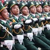 Officers at the parade to mark the 70th anniversary of the Dien Bien Phu Victory (Photo: VNA)