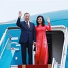 General Secretary of the Communist Party of Vietnam Central Committee and President of Vietnam To Lam and his spouse leave Hanoi for the US on September 21 morning (Photo: VNA)