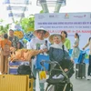 The passengers of Malaysia Airlines' flight MH748 at Da Nang International Airport. (Photo: VNA)