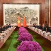 At the talks between Deputy Prime Minister Ho Duc Phoc and Chinese Vice Premier Ding Xuexiang. (Photo: VNA)