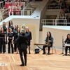 Artists play Vietnamese traditional musical instruments at Berliner Philharmonie, one of the world's most renowned concert halls, in Berlin on September 23 (local time) on the occasion of the 70th anniversary of the Schostakowitsch Music School Berlin-Lichtenberg. (Photo: VNA)