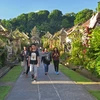 Tourists visit Penglipuran village in Kubu, Bangli, Bali. The village has been named the third cleanest village in the world by the Boombastik magazine in 2018. (Photo: Antara/Anis Efizudin)