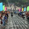 Pontoon bridge opened to traffic on September 30 after Typhoon Yagi (Photo: VNA)