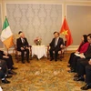 Party General Secretary and State President To Lam (R) receives Honourary Consul of Vietnam in Ireland Patrick McKillen (Photo: VNA)