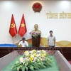 Vice Chairman of the Binh Thuan provincial People's Committee Nguyen Hong Hai speaks at the meeting. (Photo: VNA)