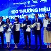 100 Vietnamese businesses with the biggest brand value are honoured at a ceremony in HCM City on October 11. (Photo: VNA)