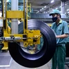 The post product inspection process at a factory of Da Nang Rubber JSC. Support policies are necessary to achieve the GDP target of 7% for the whole year. (Photo: VNA)