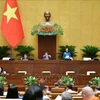 The 15th National Assembly continues the 8th session in Hanoi on October 22, (Photo: VNA)