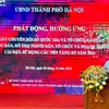 Deputy Chairman of the Hanoi People's Committee Ha Minh Hai speaks at the event. (Photo: VNA)