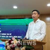 VIETRADE Deputy Director Hoang Minh Chien speaks at the press conference. (Photo: VNA)