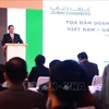 Prime Minister Pham Minh Chinh speaks at the Vietnam- United Arab Emirates (UAE) business roundtable in Dubai on October 28 (local time). (Photo: VNA)