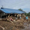 Storm Trami hits Batangas province in thư Philippines. (Photo: Xinhua/VNA)