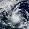 A satellite image of Kong-rey on October 29. (Source: zoom.Earth)