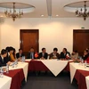 A delegation from the northern province of Lao Cai led by Dang Xuan Phong, member of the Party Central Committee and Secretary of the provincial Party Committee, meets with representatives of the Labour Party (PT) of Mexico. (Photo: VNA)